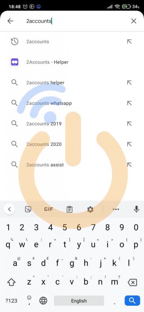 ابحث عن تطبيق 2Accounts للاندرويد