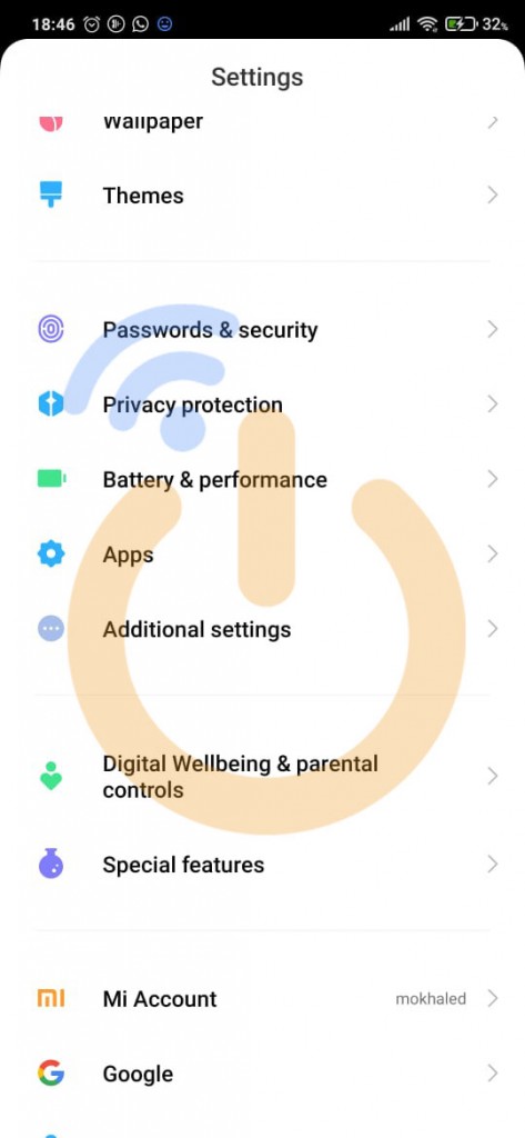 انقر على Apps للشاومي