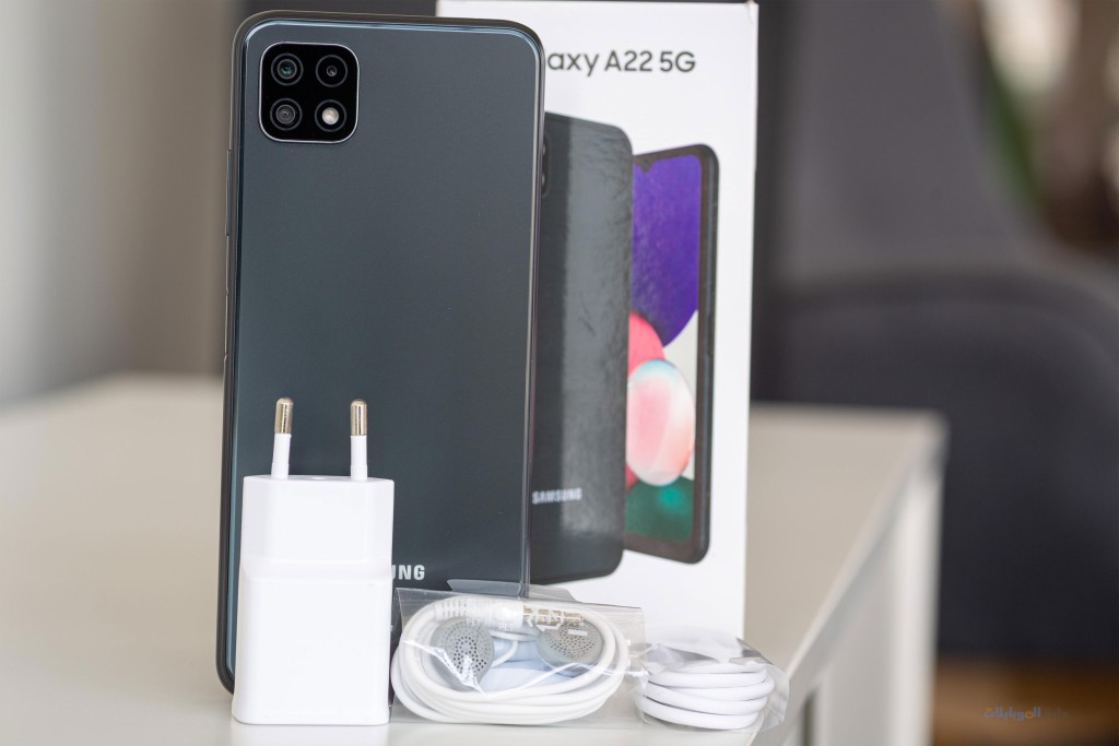 مراجعة صندوق samsung galaxy a22 5g