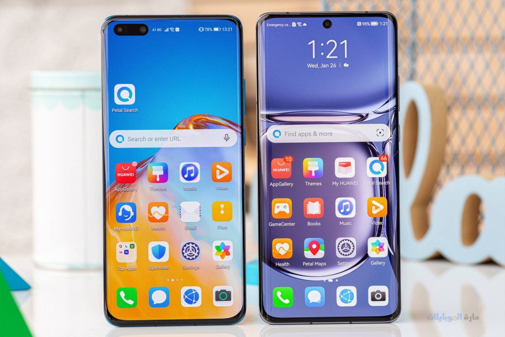 مراجعة تصميم شاشة هاتف huawei p50 pro