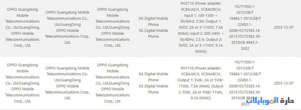 ظهور هاتفي find x7 pro و find x7