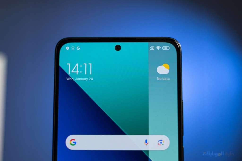شاشة redmi note 13 من الأعلى مع نوتش كاميرا السيلفي