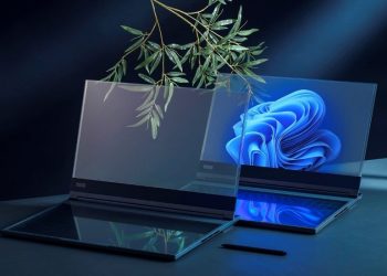 اول لاب توب شفاف بالكامل