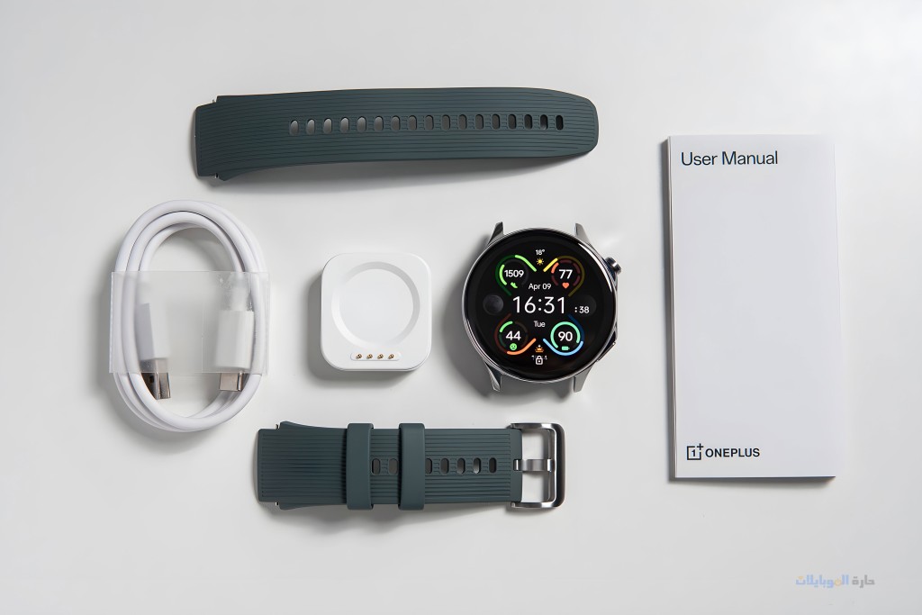 مراجعة محتويات علبة ساعة oneplus watch 2