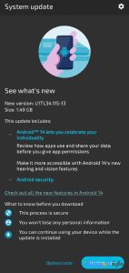 تحديث اندرويد 14 لهاتف motorola edge 40