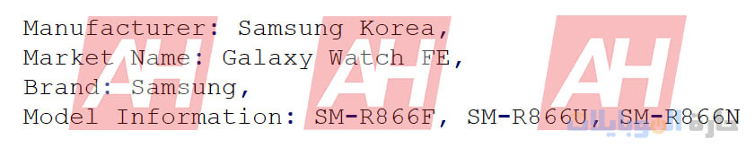 بيانات جلاكسي واتش fe