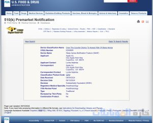 اعتماد fda ميزة تتبع ايقاف النوم في ساعات أبل