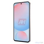 galaxy s24 fe باللون الازرق مظهر امامي جانبي ايمن