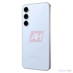 galaxy s24 fe باللون الازرق مظهر خلفي جانبي ايسر