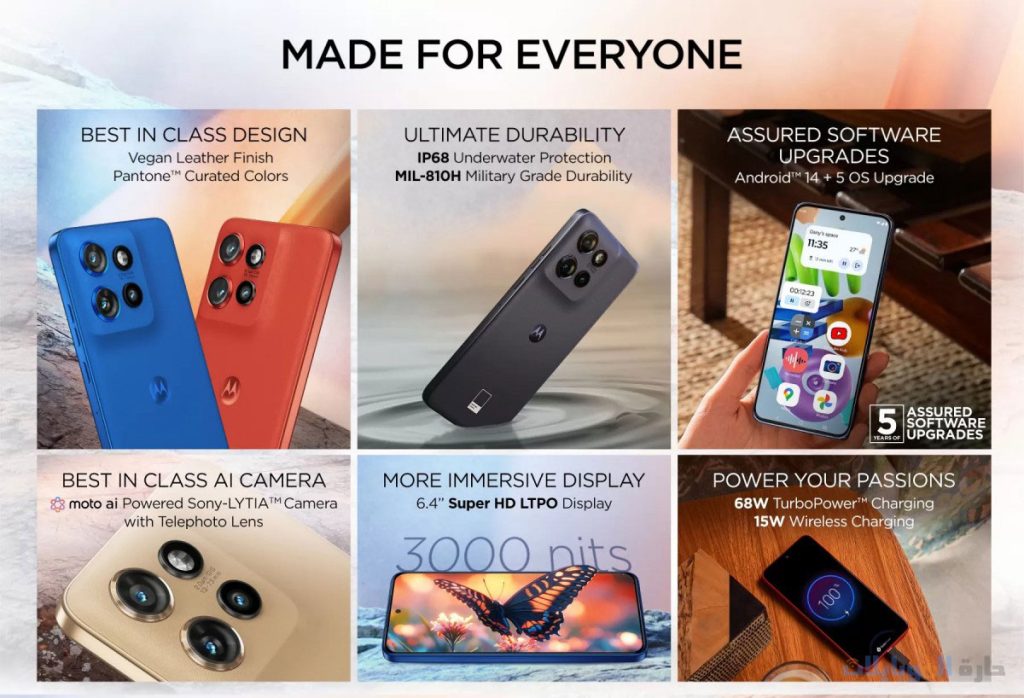 motorola edge 50 neo مصمم لينُاسب الجميع