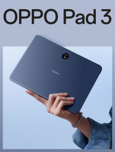 اعلانات تشويقية حول oppo pad 3 باللون الأزرق