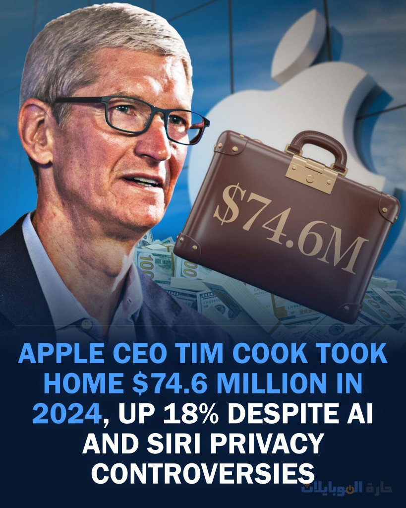 تيم كوك يربح 74.6 مليون دولار من أبل