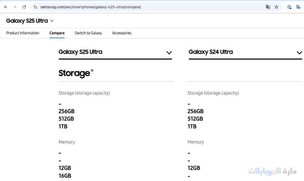 سامسونج s25 الترا 16gb مقتصر على اربعة دول