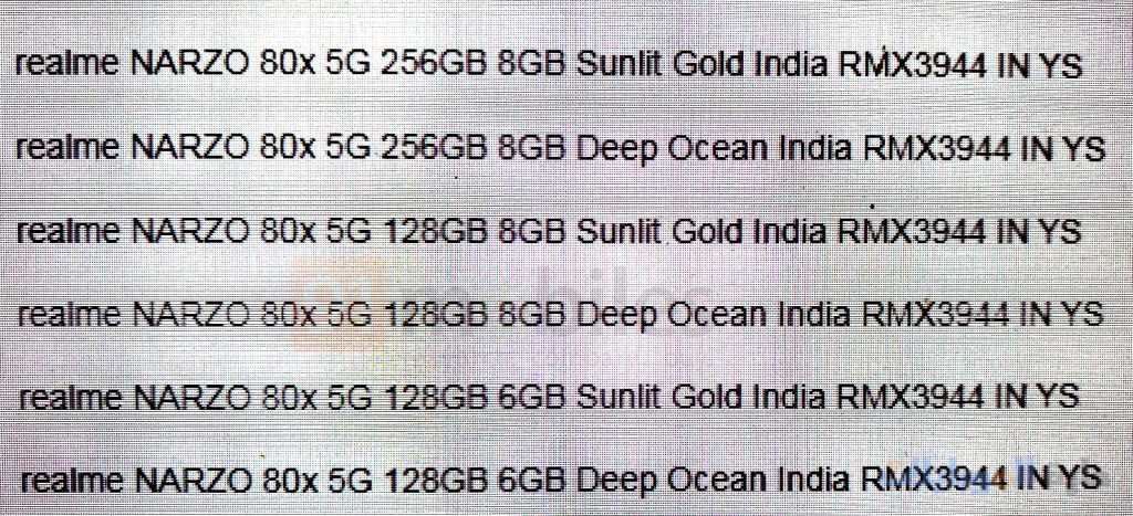 تسريبات تفاصيل realme narzo 80x الجيل القادم