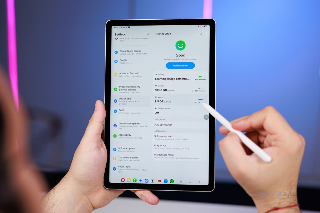 مراجعة أداء تابلت samsung galaxy tab s10 fe