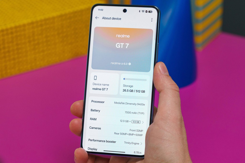 مراجعة واجهة تشغيل نظام هاتف realme gt 7