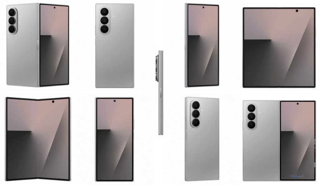 لون samsung galaxy z fold7 الفضي
