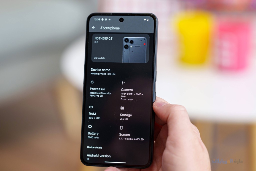 نظام تشغيل هاتف nothing phone 3a lite