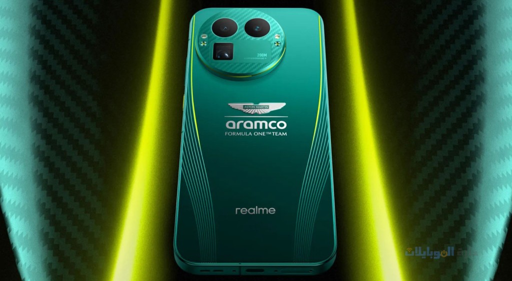 تصميم realme gt8 pro باللون الأخضر